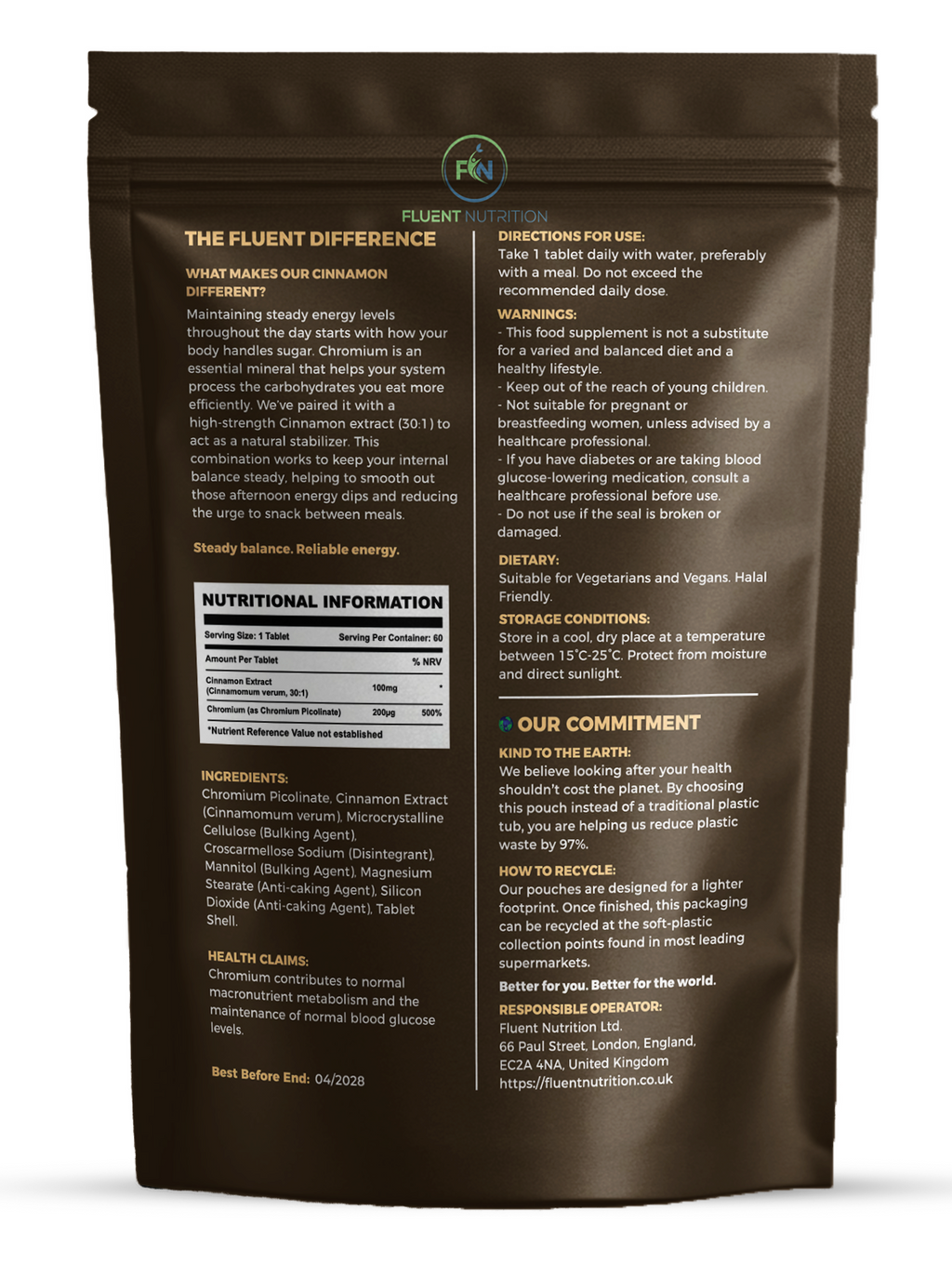 Cinnamon + Chromium 3000MG