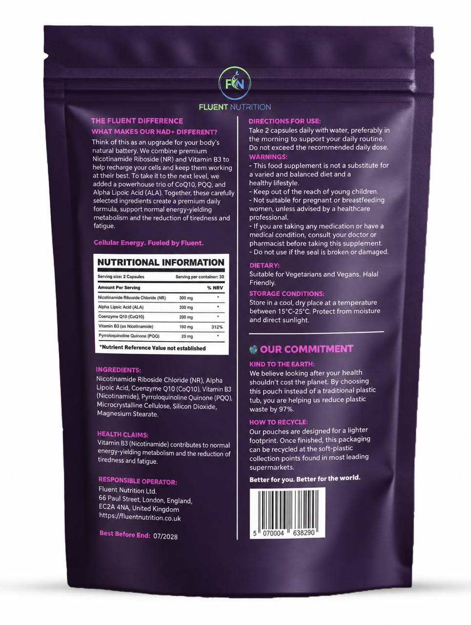 NAD+ Co-Factor Complex 800mg