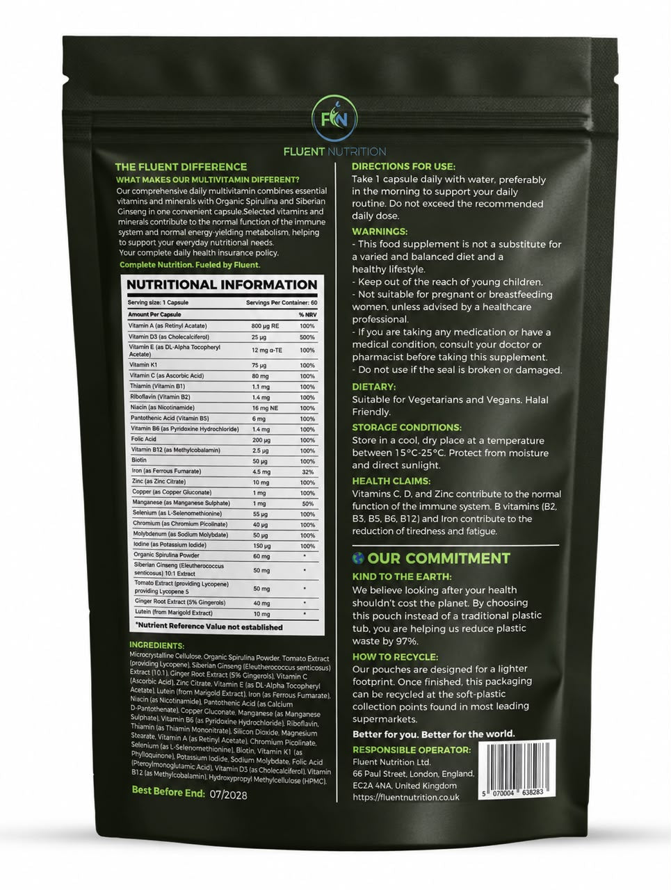 Daily Multivitamin + Botanical & Super Greens
